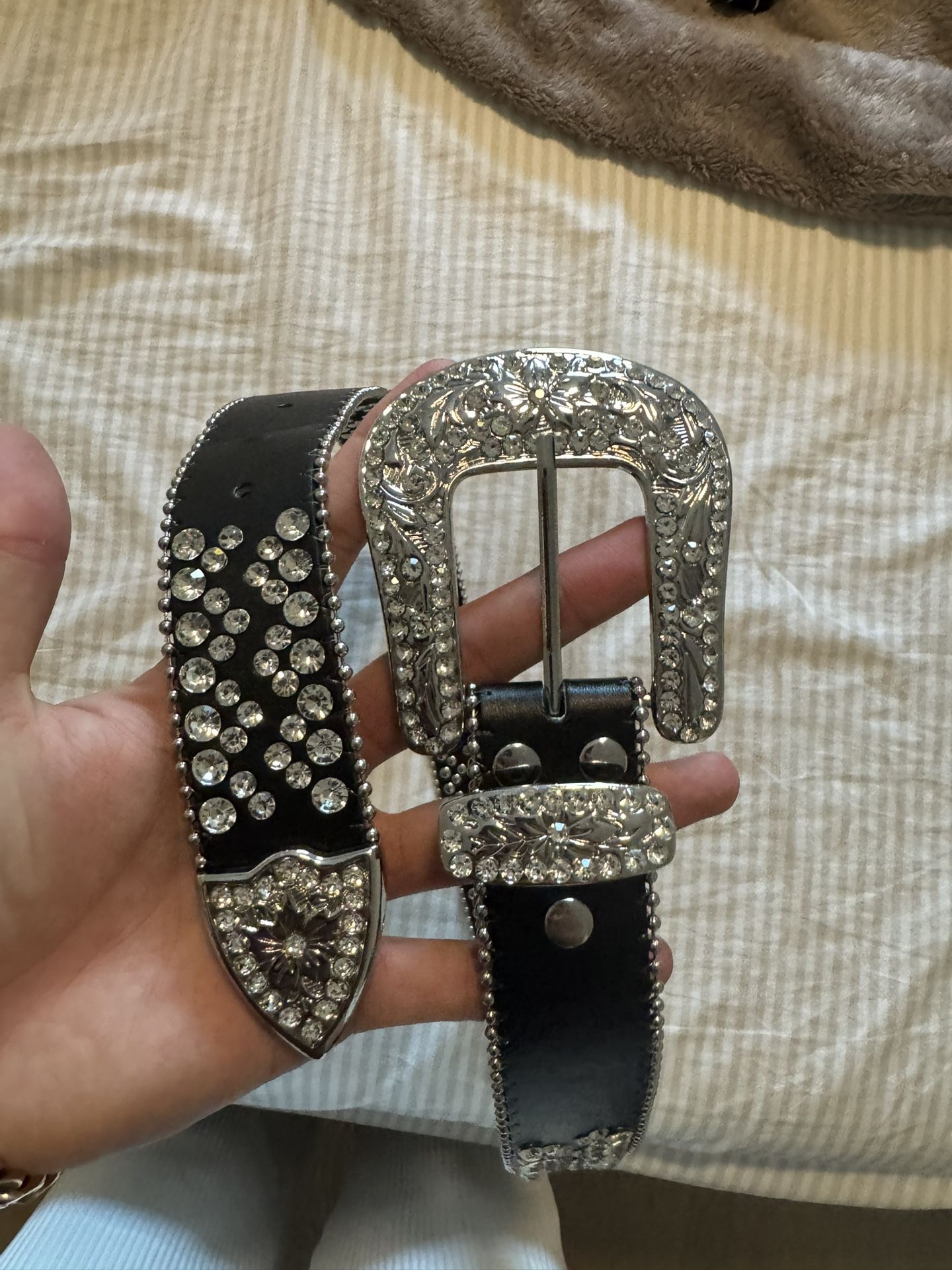 Studded Rhinestone Belt