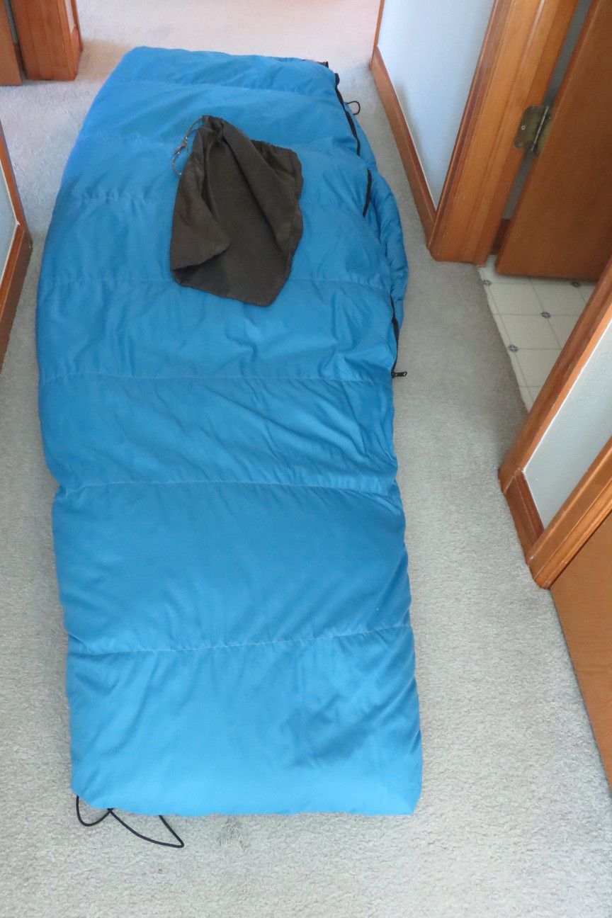 Vintage Down Sleeping Bag with Ripstop Shell