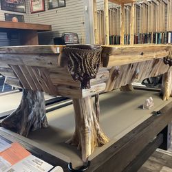 Fireside Lodge Cedar Log Pool Table