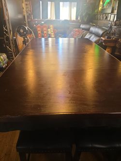 8ft pool table & 4 leaves, all accessories