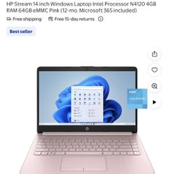 HP Pink Laptop