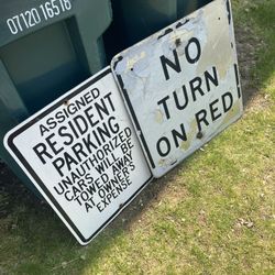 Old Metal Street Signs 