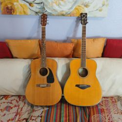 Vintage Fender and YAMAHA Acoustic Electric Guitars 