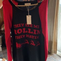 No Comment Women Black Casual Dress   XL NWT