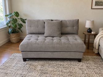 Cindy Crawford Home Gray Armless Loveseat