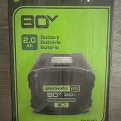 Brand New Unopened Greenworks 80 Volt 2.0 Ah Lithium-Ion Battery for Yard Tools | BATT-GBA80200