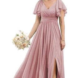 Long Flowy Bridesmaid Dress