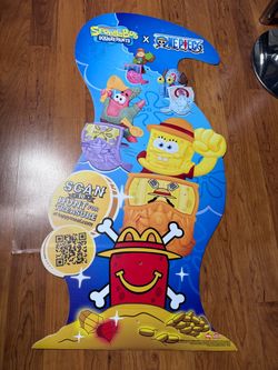 McDonald's SpongeBob SquarePants x One Piece Scan Hunt Display Card