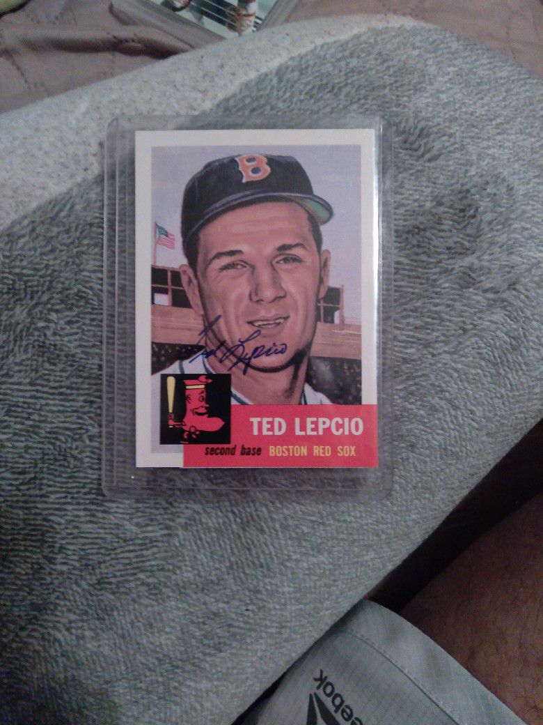 1953 Topps Ted Lepcio Card
