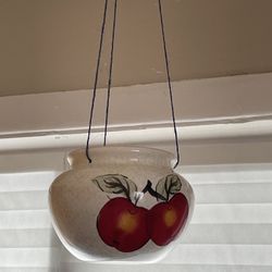 Vintage Ceramic Hanging Pot Planter Apples / Rare / Fruit / Apple / Fruits / Rare 