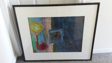 Colorful Abstract Matted & Framed Art