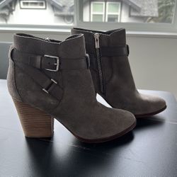 New Cole Haan Gray Suede Booties, Size 10