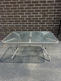 Glass Outdoor Patio Table