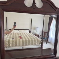 King Size Bed Cherry Bedroom Set