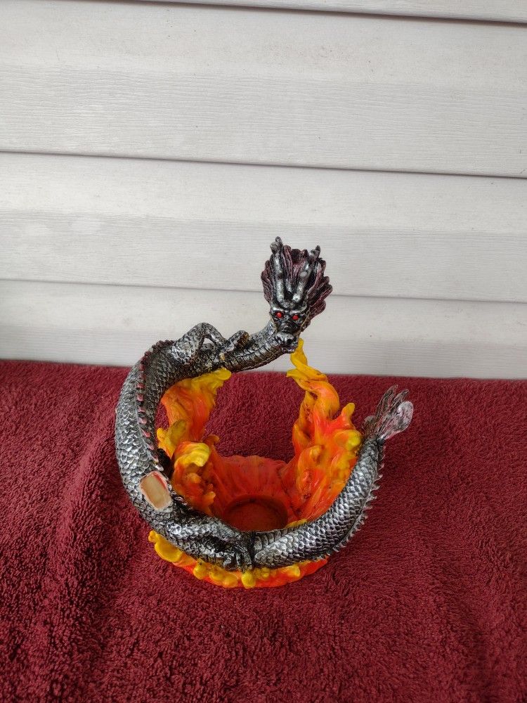 Vintage Chinese Dragon Candle Holder