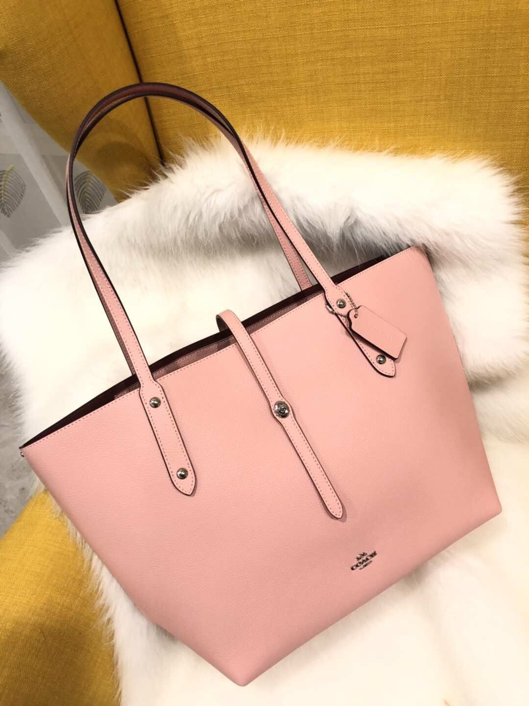 Coach market sale tote ice pink