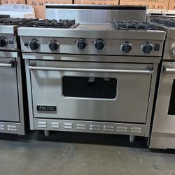 Viking 36”Wide Gas Range Stove Stainless Steel With Griddle 