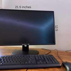 Scepter Monitor, with Microsoft Mouse And Keyboard 