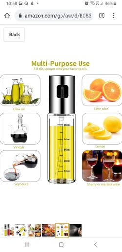 Olive Oil sprayer Mister for Cooking