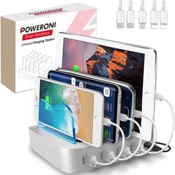 USB Charging Dock - 4-Port - Fast Charging Station for Multiple Devices Apple - Multi Device Charger Station - Compatible with Apple iPad iPhone and A