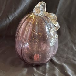 Purple Glass Pumpkin- 10 inch- LOT B 