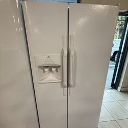 USED WHITE SIDE BY SIDE REFRIGERATORS 33 OR 36” WIDE