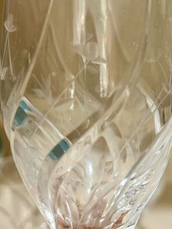 Vintage Mikasa English Garden Crystal Garden Wine Glasses Set of 4
