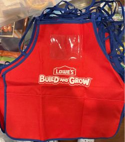 13 Lowe’s Build & Grow Kids’ Aprons – Red & Blue