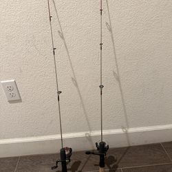 Set of 2 Zebco Fishing Rods & Reels