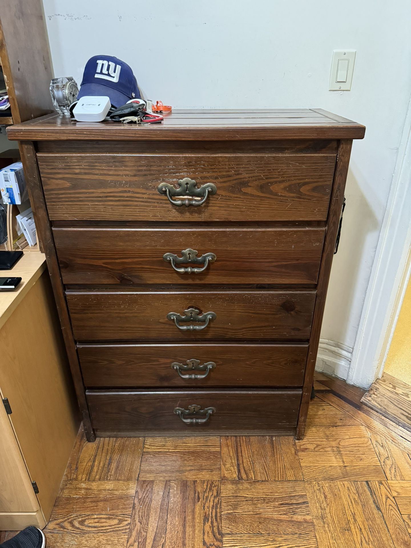Dark Brown Wood Dresser