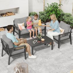 4-Piece Patio Set, Gray
