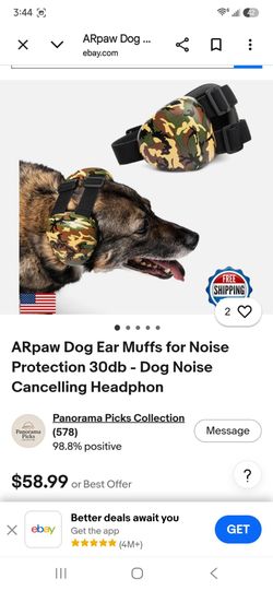 ARpaw Dog Ear Muffs for Noise Protection 30db - Dog Noise Cancelling Headphones for Hearing Protection (S
