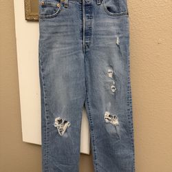 Levi’s rib cage straight jeans 