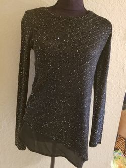Black long sleeve blouse , size X-Small