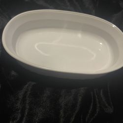 CorningWare F-15-B French White Fluted Oval Single Serving Casserole