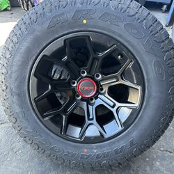 TOYOTA TACOMA AND 4RUNNER RIMS AND TIRES 265/70/17 ALL TERRAIN