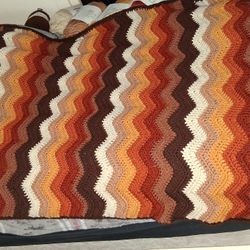 Hand-made Crochet Throw Blanket 