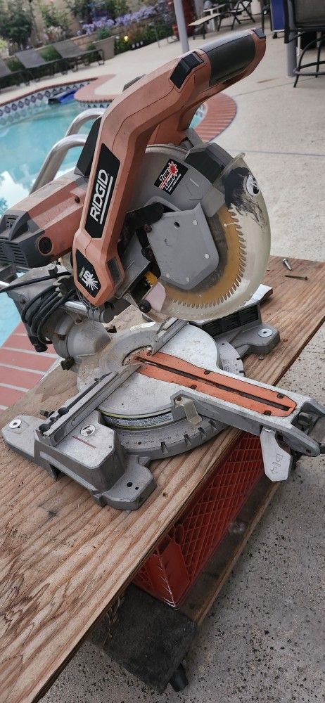Ridgid MS255SR 10-inch Dual Bevel Miter Saw USED VG CONDITION