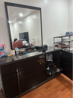 Armoire with mirror