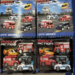 3 Boxes Set Of 5 Each Sunny Days Entertainment, Mini City Vehicles Toy Car and Truck, Children Ages 3+
