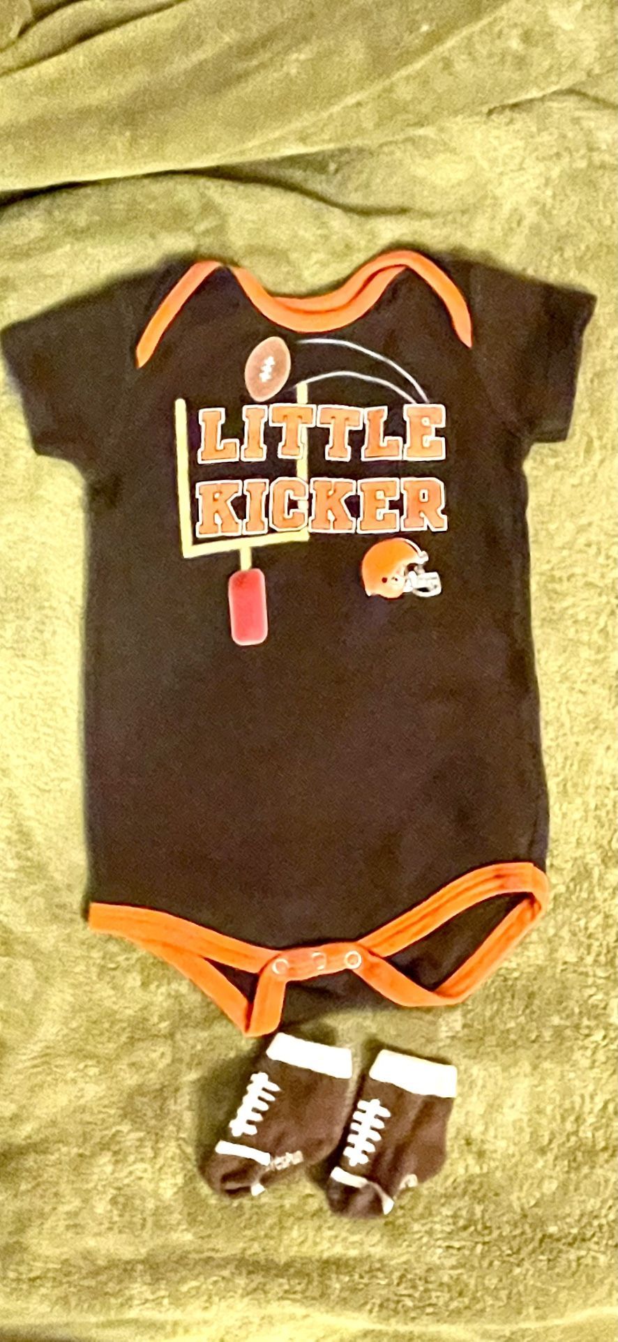 Baby (24mo) Football Onesie &Football Socks