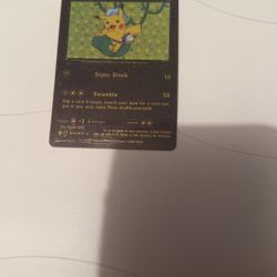 Custom pikachu Pokemon card black and gold