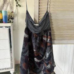 Roxy Women’s Large Midi Sundress – Boho Striped Print