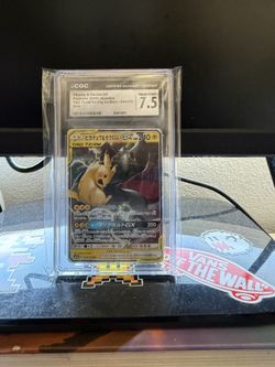Pikachu & Zekrom Gx Tag Team Tag Bolt CGC 7.5