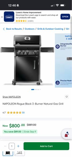 New Propane Gaz grill from Lowe’s