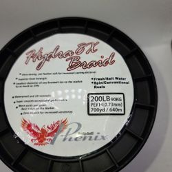 Phenix Hydra 8x 200lb 700yd White Braided Fishing Line 