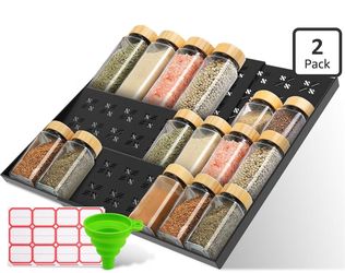 Expandable Spice Rack Drawer Organizers