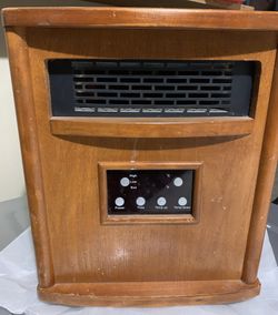 LifeSmart Infrared Heater Wood Cabinet