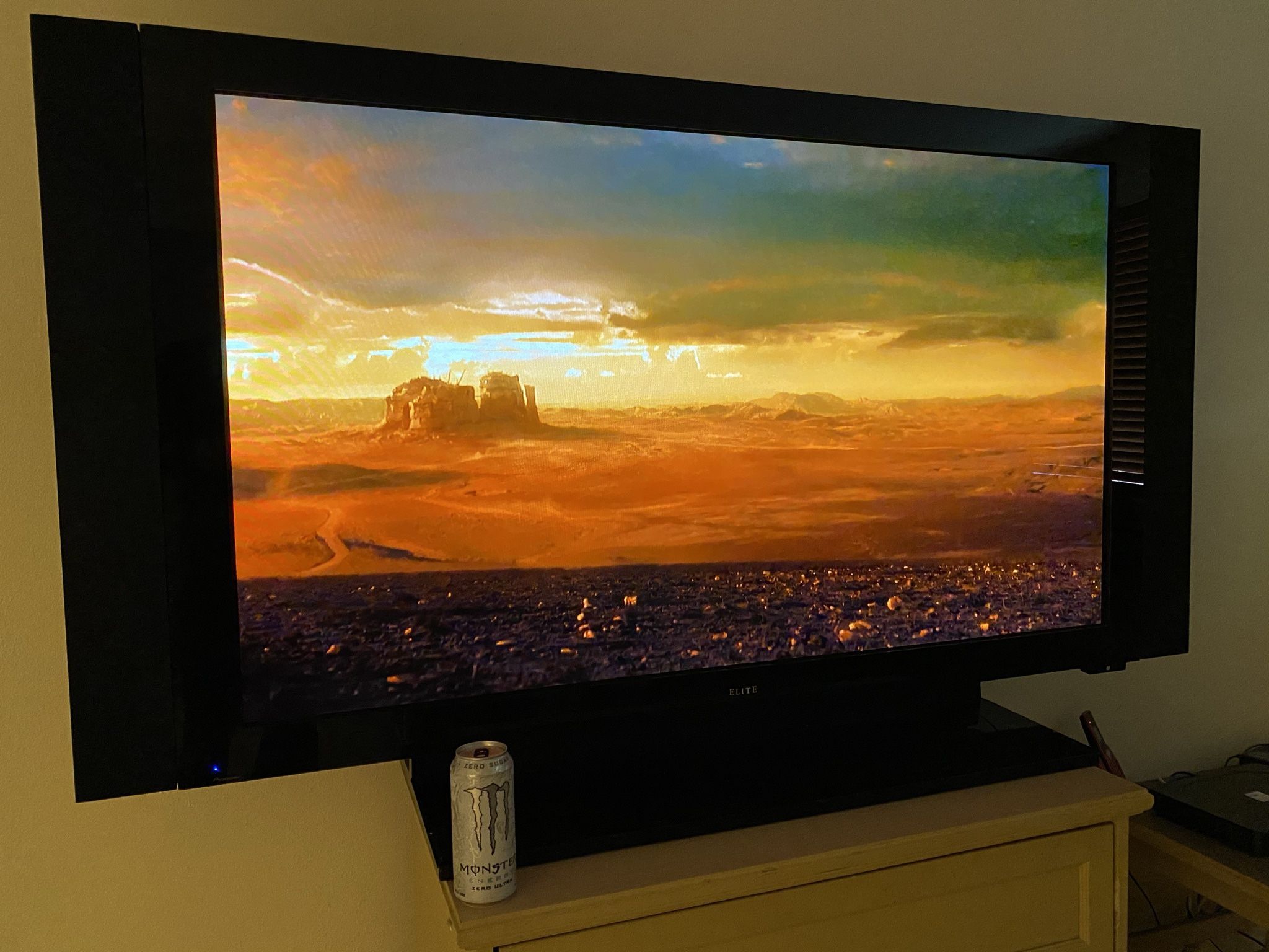 Pioneer Elite Kuro Pro 151FD 1080p 60” Plasma TV w/ Speakers, Stand, & Remote.
