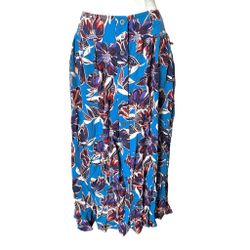 Garnet Bill Blue Floral Maxi Skirt 